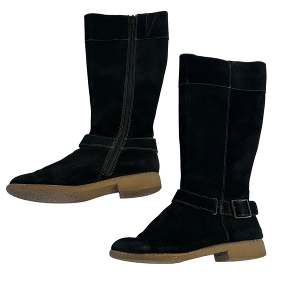 Land’s End Black Suede Chalet Tall with Buckle Boots Size 8B - Picture 5 of 7